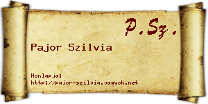 Pajor Szilvia névjegykártya