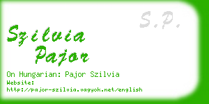 szilvia pajor business card